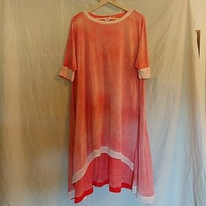 Hi-Low hem dolman sleeve dress